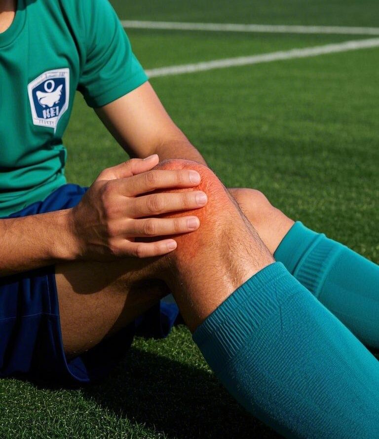 knee acute injury on field avoid H.A.R.M